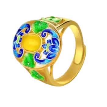 انگشتر عقیق زرد - Yellow Agate Ring