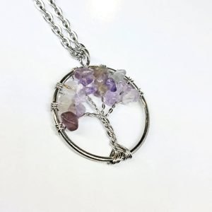 گردنبند درخت زندگی با سنگ آمتیست - AM46 2