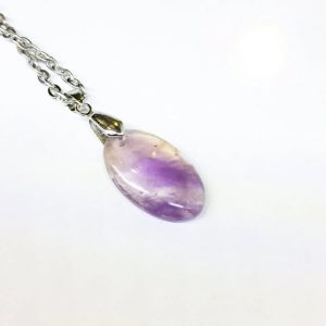 گردنبند سنگ آمترین طبیعی - S261 1