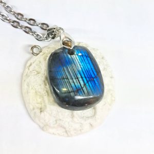 گردنبند سنگ لابرادوریت - کد L38 1