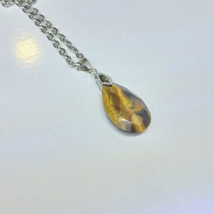 گردنبند سنگ چشم ببر - 25g 2